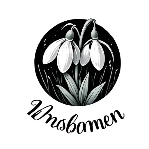 Snowdrop Flower With Name