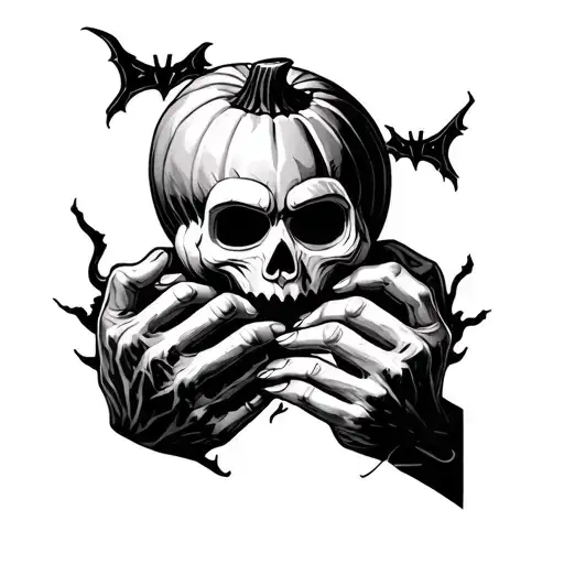 Adam Hands Touching Halloween