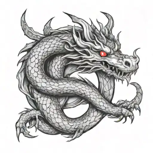 Ouroboros Dragon Tattoo Design