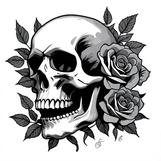 Skull And Roses