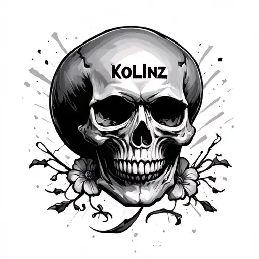 Skull With The Name Kollinz