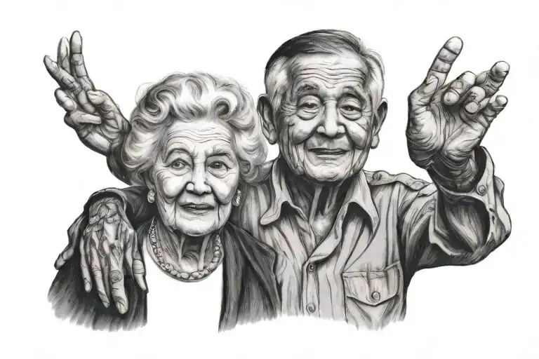 Tribute To My Grand Parents Holding My Hands Holding