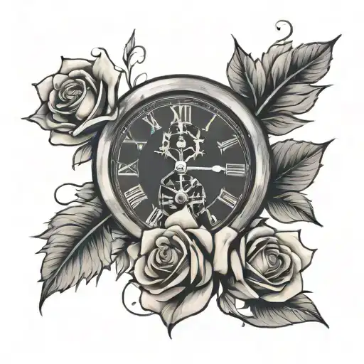 Roses And A Clock