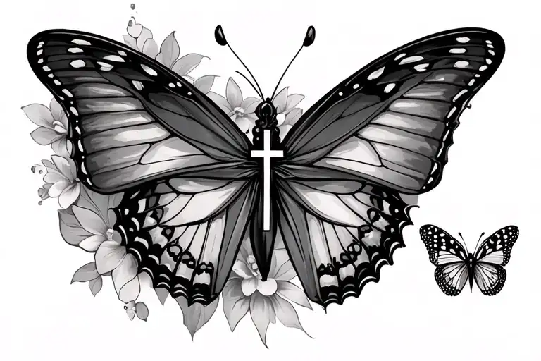 Buterflies And Cross