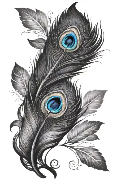 Peacock Feather With Chakra