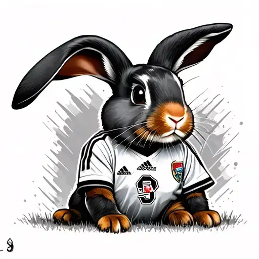 Bunny In Soccer Jersey