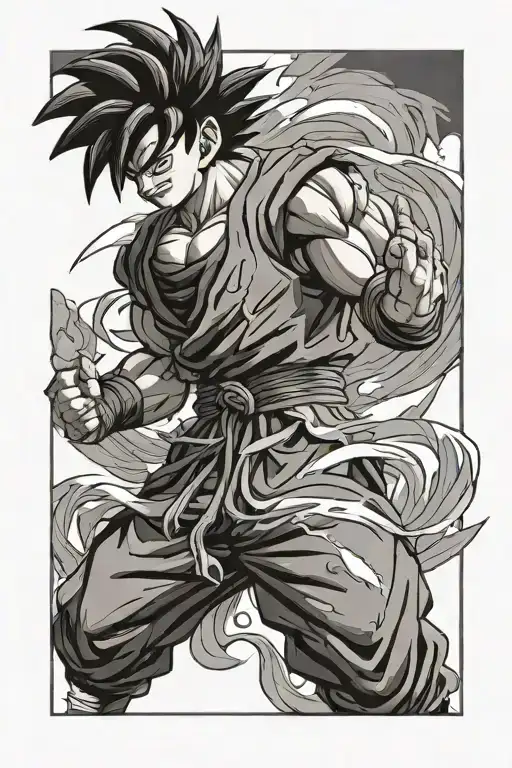 Son Goku Turning Super Saiyan