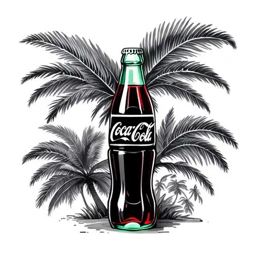 Palm Tree And Coca Cola Bottle