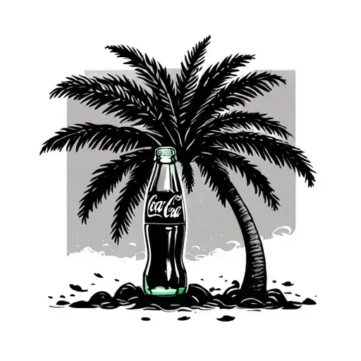 Palm Tree And Coca Cola Bottle