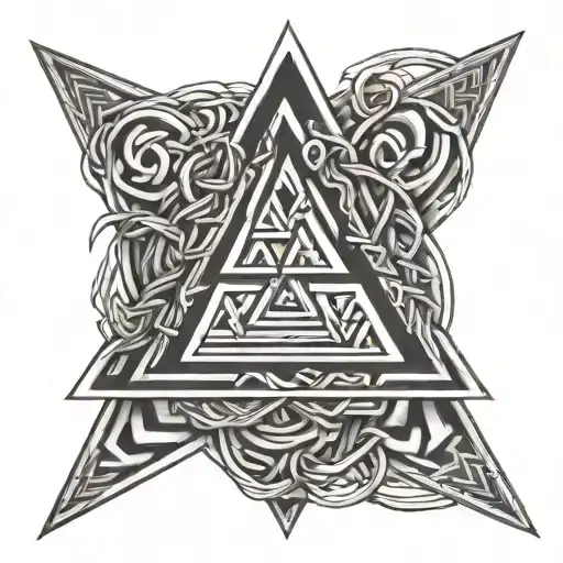 Valknut Symbol Intertwined