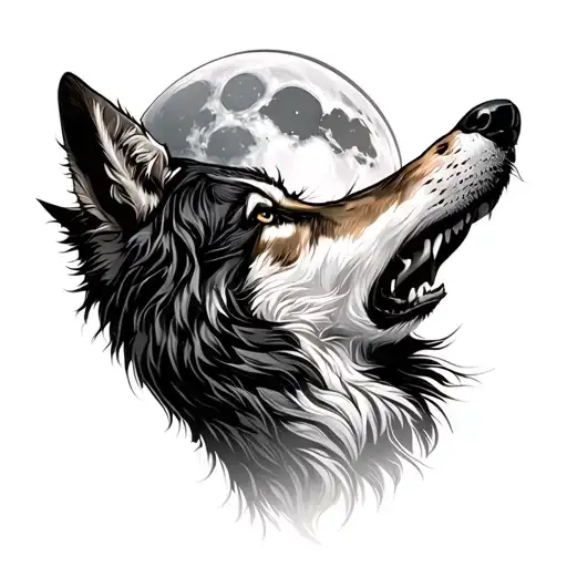 Wolf Howling At The Moon