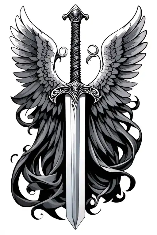 Medievil Sword With Angel Wings