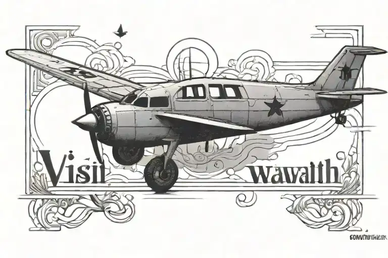 Minimal Tattoo Of Viswajith Name With A Tiny Aeroplane