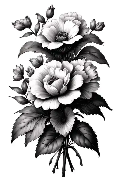 Flower Bouquet With Italian Cards