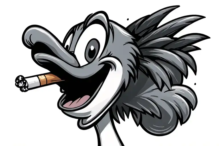 Daffy Duck Smoking Cigarette