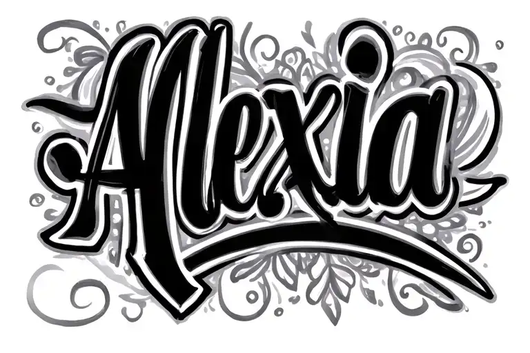 Alexia In Cursive Writing