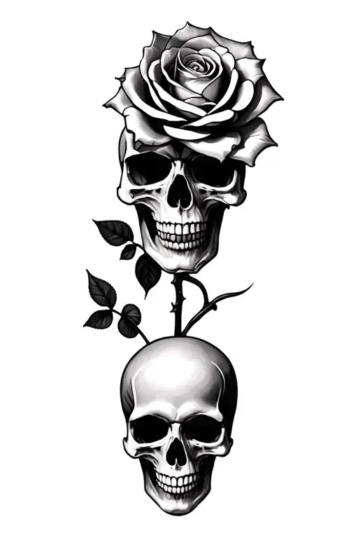 Skull And Rose