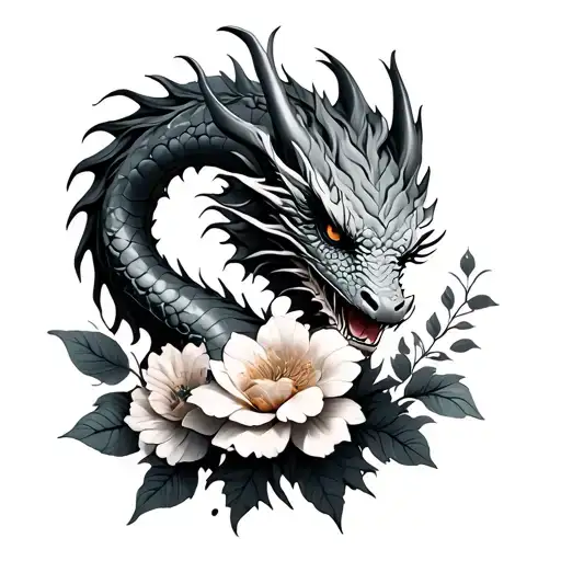 Dragon An Flowers