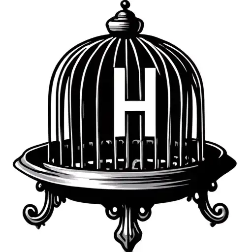 Bird Cage With A H In It Instead Of A Bird No Bird