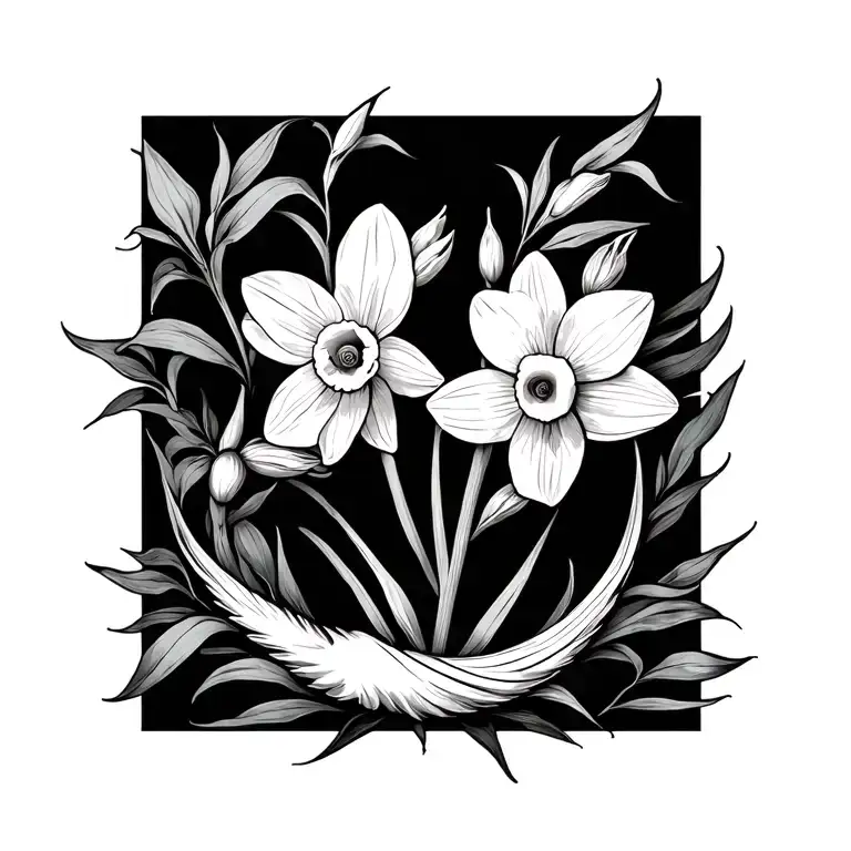 Daffodil Aries Pisces Symbol