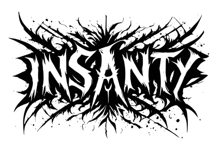Insanity Text With Tribal Design From Far Cry 3