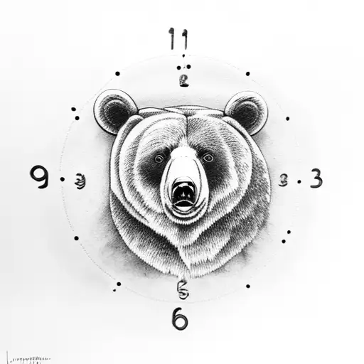 Bear Clock Crow And Nordic