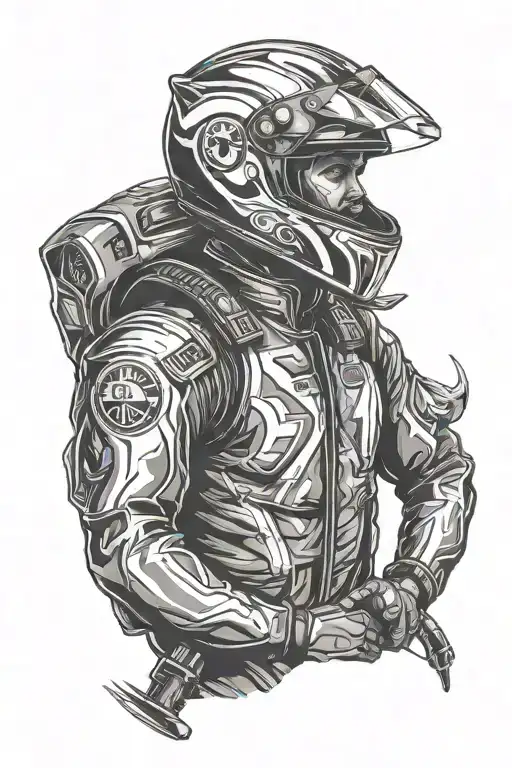 Race Car Driver With Helmet On Standing Tall