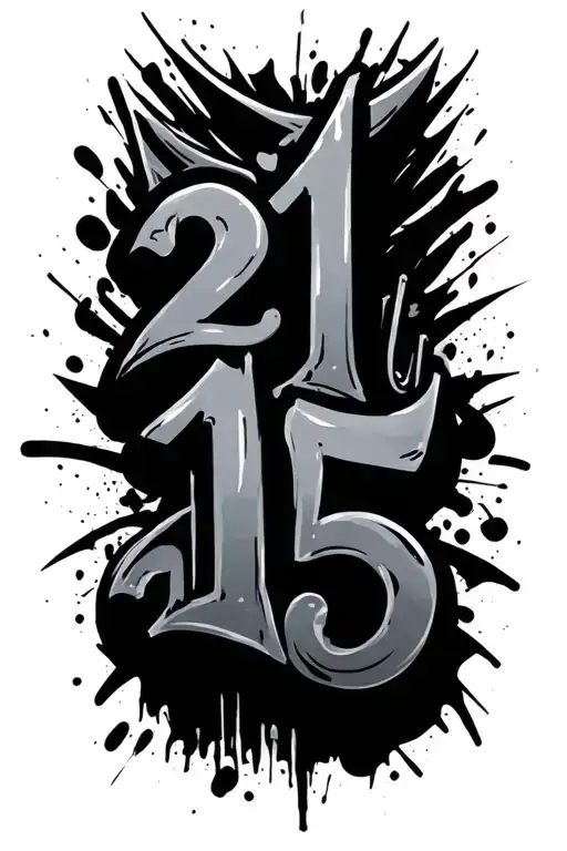 Numbers 215 Graffiti Inspired Design
