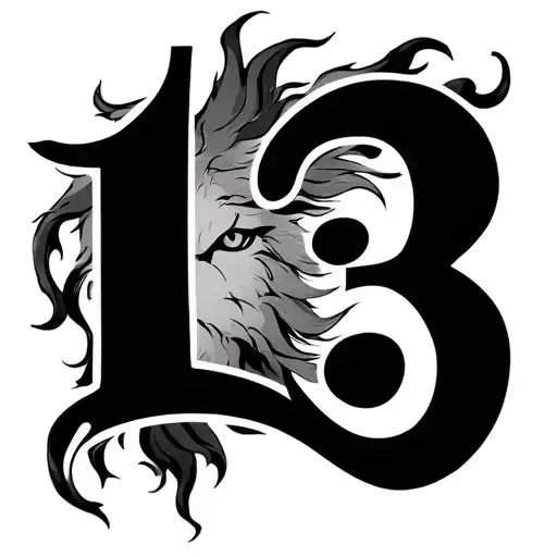 Leo Zodiac Sign With The Number 13 Incorporated