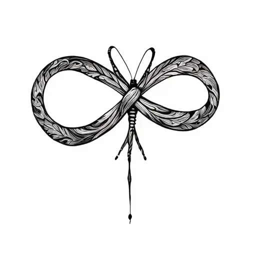 Butterfly On Infinty Symbol Intertwined