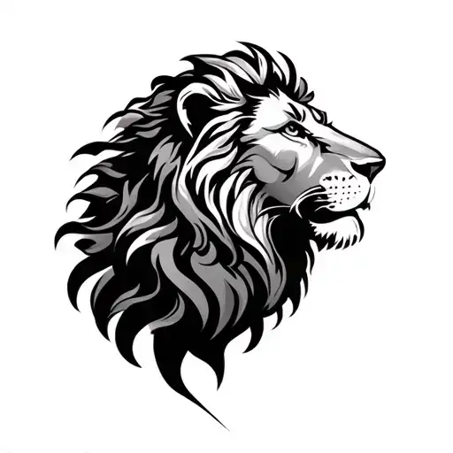 His & Hers Religious Lion Tattoo Design
