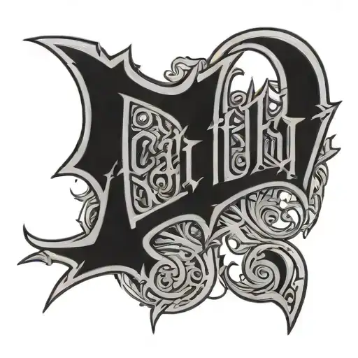 Cathy' As A Death Metal Logo Letters Only