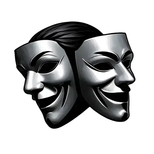 Simple Line Theater Masks