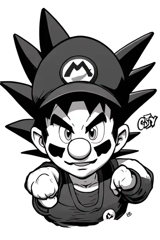 Dragonball Z And Mario Bros Characters