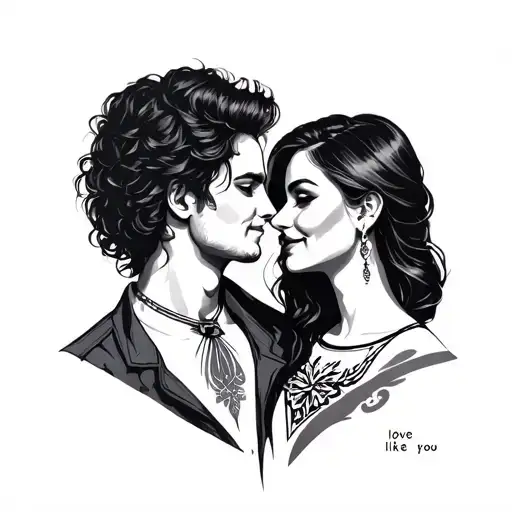 Couples Tattoo That Incorporates The Song Love Me Like You Do By Ellie Goulding