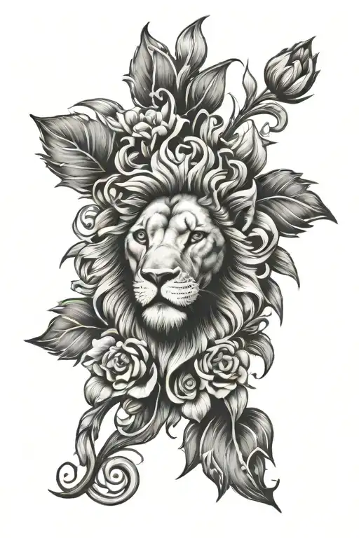 Sun Heart Lion Flowers And Pain