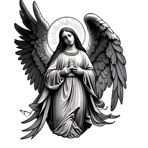 Angel Wings And Mother Mary