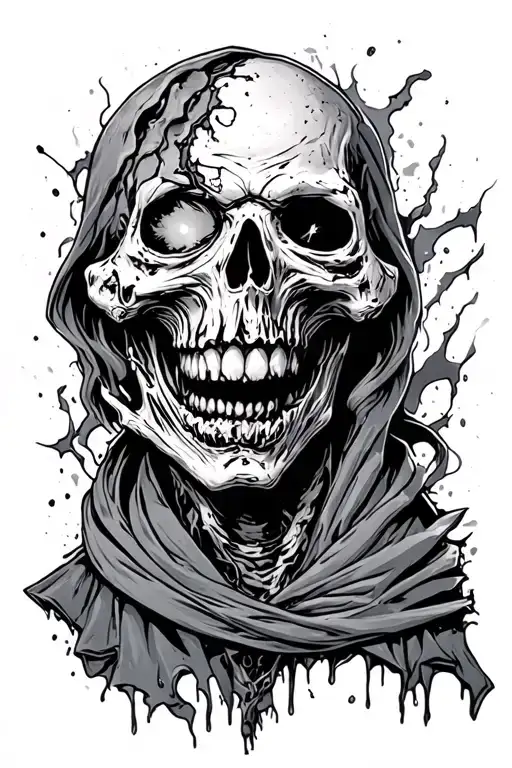 Death Zombie With Torn Clothes