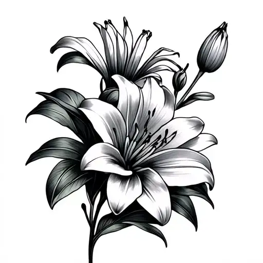 Lily And Marigold Flowers