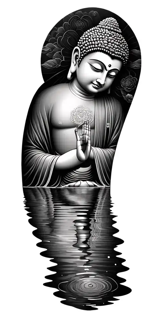 Buddah Forming A Lake