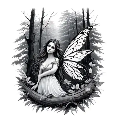 Fairy In Forest Scene Sleeve