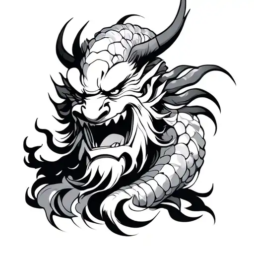 Japanese Oni With A Geshia