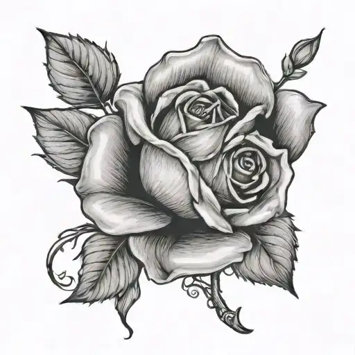 Rose With Name Rosepel On Its Stem Being Held