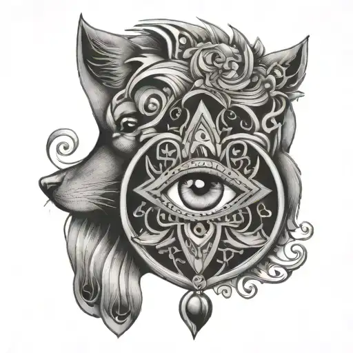 Hamsa With Cat's Eye