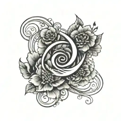 Infinity Sign With September Flower