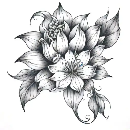 Woman Borderline Loto Flower