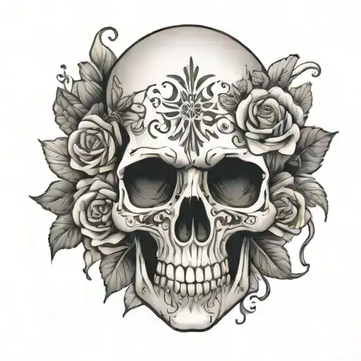 Skull Borderline Personality Disorder Flowers