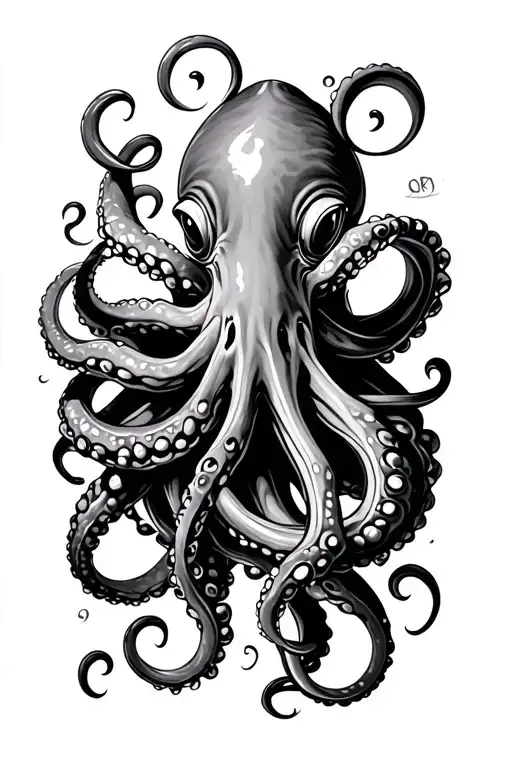 Nautical Octopus Wrapping Its Tentacles