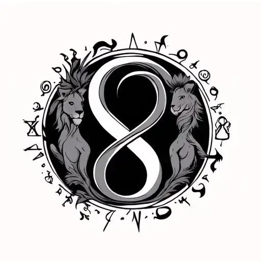 Infinite Sign With Cancer And Leo Zodiac Sign