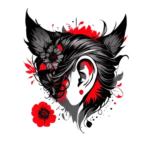 Behind The Ear Red